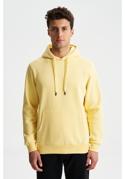AR-MA Arma Şık Erkek Regular Fit Basic 3 İplik Şardonlu Kanguru Cepli Kapüşonlu Sweatshirt 001