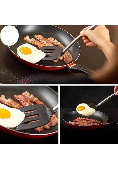 Epinox Profesyonel Çelik Saplı Silikon Spatula Siyah Ss-35s