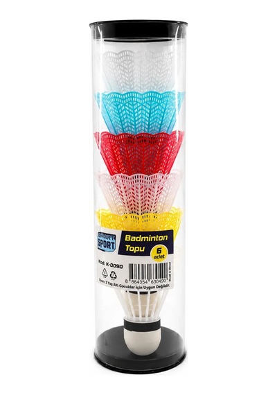 Ers 6pcs Renkli Badminton Topu