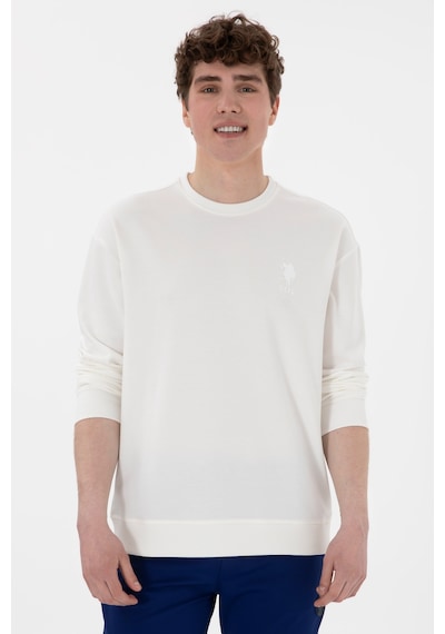 U.s. Polo Assn. Erkek Ekru Sweatshirt 50300048-vr184 Off Whıte Beyaz U.s. Polo Assn. Erkek Ekru Sweatshirt 50300048-vr184 Off Whıte Beyaz