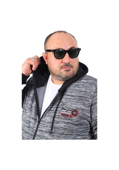 Moc Grande Mocgrande Büyük Beden Erkek Sweat The Frontier 22726 Sıyah SIYAH