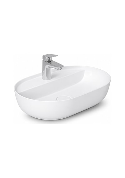 Dura Bagno Dream Çanak Lavabo 60x40 Cm, Batarya Delikli, Tezgah Üstü, Beyaz 5840