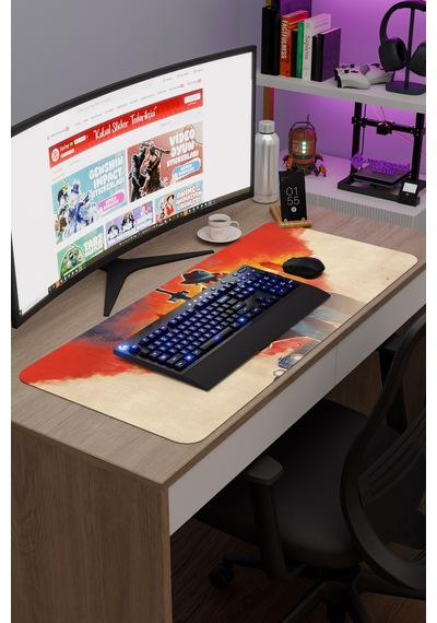 Mafia Kaymaz Dikişli Kauçuk Oyuncu Mousepad V2 - 90x40 Xxl Gaming Mouse Pad Fare Altlığı