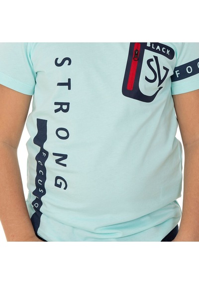 Toontoy Kids Toontoy Erkek Çocuk T-shirt Strong Baskılı Turkuaz Toontoy Kids Toontoy Erkek Çocuk T-shirt Strong Baskılı Turkuaz