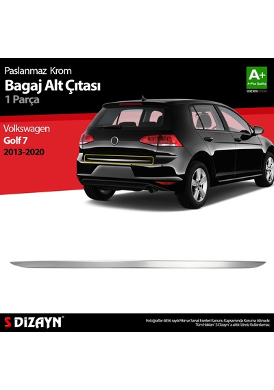 S-Dizayn Vw Golf 7 Krom Bagaj Alt Çıta 2013-2020 N11.5766