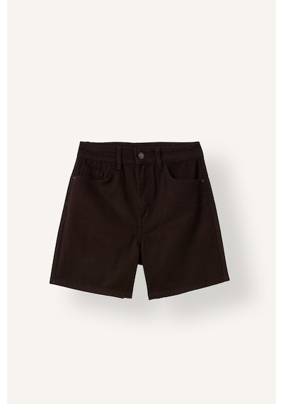 Defacto %100 Pamuk Regular Fit 5 Cepli Jean Bermuda Şort I7380ax26smbn212 Kahve-bn212