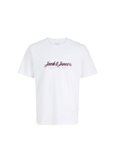 Jack & Jones Jack&jones Jormontauk Type Front Tee Cn Erkek T-shirt 12290887 Beyaz