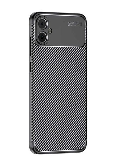 Magicool Samsung Galaxy Uyumlu A05 Kılıf Auto Focus Karbon Kapak - Siyah