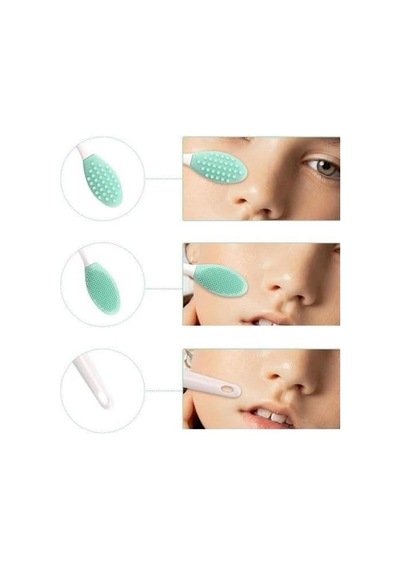 Bakgelal 2 Adet Dudak Fırçası Peeling Etkili Gözenek Siyah Nokta Temizleyici Akne Giderici Çift Yönlü