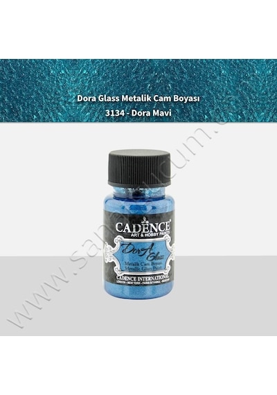 Cadence Dora Glass Metalik Cam Boyası 50 Ml. 3134 Mavi