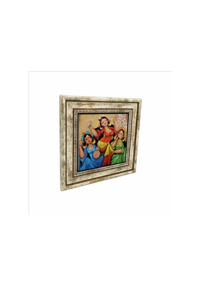 Dans Eden Oryantal Kadınlar Baskılı Taş Tablo 25x25