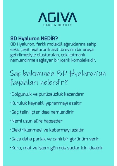 8d Hyaluron Kuru Ve Kırılgan Saçlar İçin Nemlendirici Saç Bakım Şampuanı-vegan