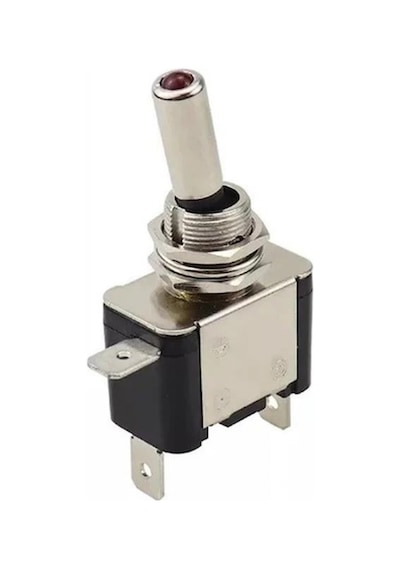 Ic-151a Işıklı 12 Volt Dc 30 Amper On-off Toggle Switch Seri 2
