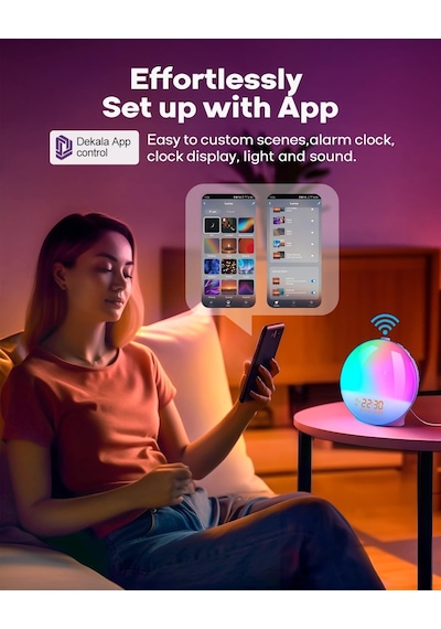Dekala Gündoğumu Çalar Saat, Akıllı Uyandırma Işığı, App Kontrolü