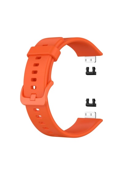Huawei Fit Uyumlu Sport Design Jel Silikon Kordon, Orange