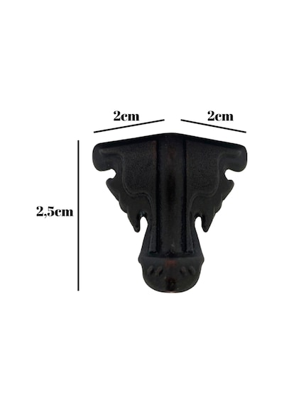 Kelebek Metal Ayak Çeyiz Ve Hediye Kutusu Mobilya Ayağı 2,5cm Bronz 2 Adet Bronz