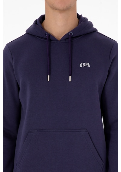 U.S. Polo Assn. Erkek Regular Fit Kapüşonlu Şardonlu Mürdüm Basic Sweatshirt 50315582-VR074