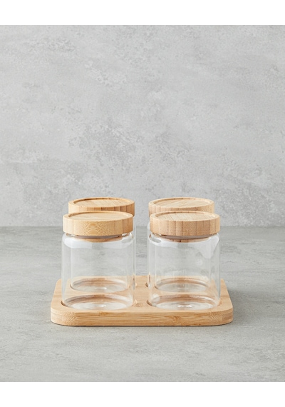 English Home Monetta Cam 5 Parça Baharatlık 300 Ml Natural Natural