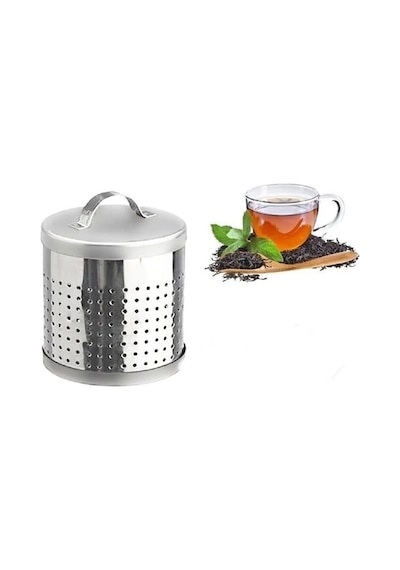 Metal Kafes Şeklinde Çay Demleme Süzgeci Çay Demleme Kutusu Metalik Gri