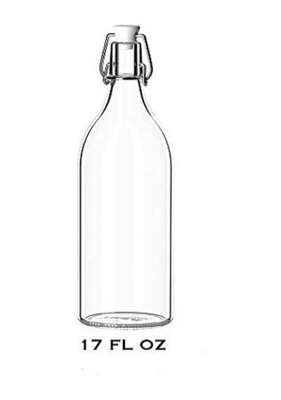 Şeffaf Cam Şişe Tıpalı Yağ Sirke Içecek Bira Su Kombucha Kefir Soda Için Sallanan Şişeler 481 Ml Çok Renkli