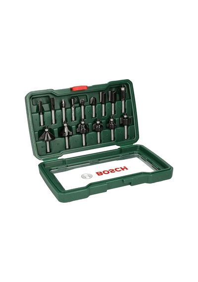 Professional Accessories 15 Parça Freze Seti Ahşap, Frezeler İçin 8 Mm Şaftlı Aksesuar