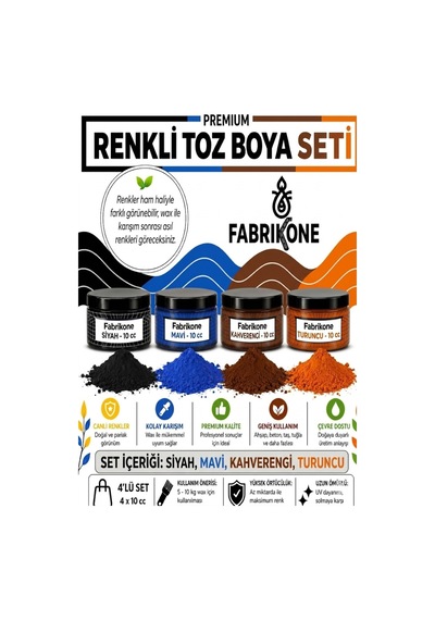 Toz Mum Boyası Seti 10 Cc 4 Lü Soya & Parafin Wax Için Siyah, Mavi, Kahverengi, Turuncu Bkfab4smkht10g Karışık