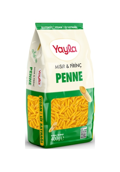 Yayla Glutensiz Vegan Penne Mısır&pirinç 400 Gr