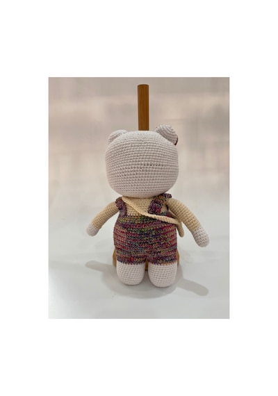 El Yapımı Amigurumi Kedi Örgü Oyuncak Bebek Tığ İşi 24 Cm Sevimli Hediye Çok Renkli