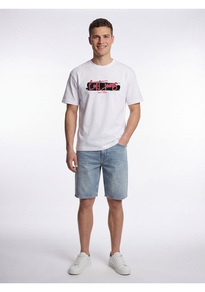 LOFT Loose Fit Erkek Tshirt K.kol Lf2042735 Q1.v1 Beyaz