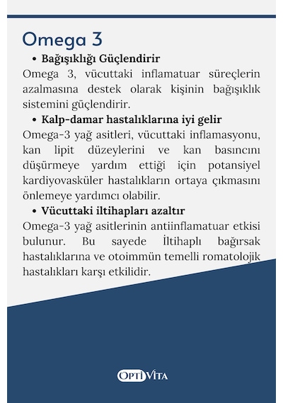 Optivita Omega 1000 MG Balık Yağı Epa + Dha 30 Softjel