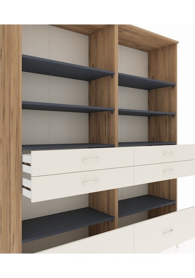 Hyperion Gardrop 8 Raflı 6 Çekmeceli 176x44x221 Çam-antrasit/aytaşı Antrasit/aytaşı Hyperion Gardrop 8 Raflı 6 Çekmeceli 176x44x221 Çam-antrasit/aytaşı Antrasit/aytaşı