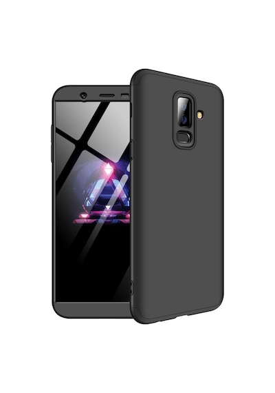Samsung Uyumlu Galaxy A6 Plus Kılıf 3 Parçalı 360 Tam Korumalı Gkk Kapak