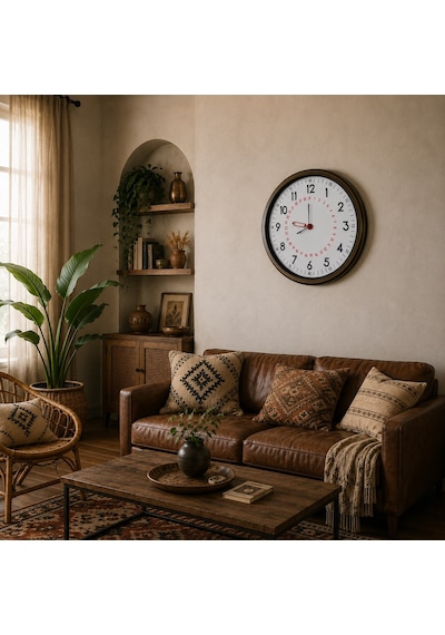 Eskitme Takvimli 52 X 52 Cm Metal Duvar Saati Diğer