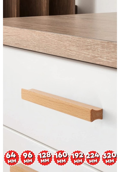 Dolap Kulpu, 160 Mm, 16cm , Mutfak Dolap Kulplari, Ahşap Kulp, Cekmece Kulpu, Kulp, Ahşap