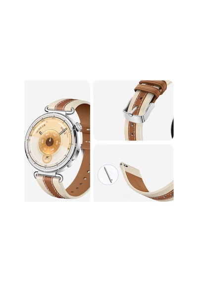 Huawei Watch Gt4 / Gt5 / Gt6 41 Mm / Gt5 Pro 42 Mm Uyumlu Yüksek Kalite Pu Deri Lansman Kordon
