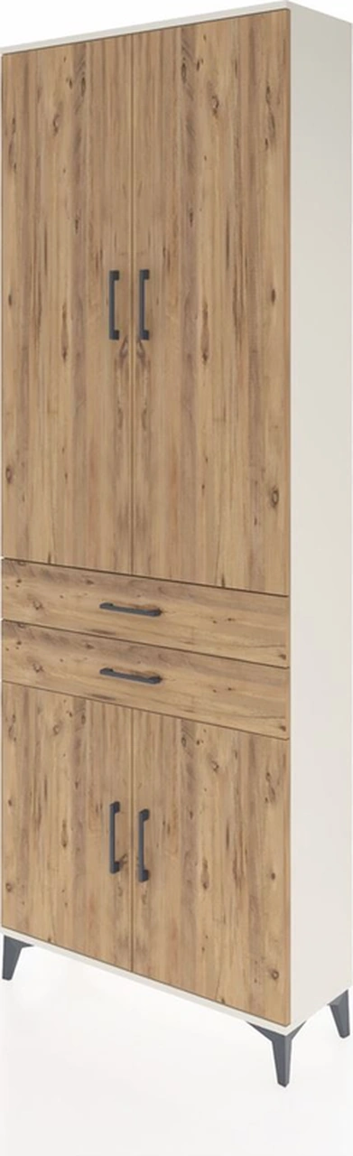 Arges Dolap 5 Raflı 2 Çekmeceli 4 Kapaklı 88x30x243 Aytaşı-çam Aytaşı