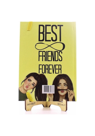 Lastikli Noktalı Sert Kapak Best Friend Defter