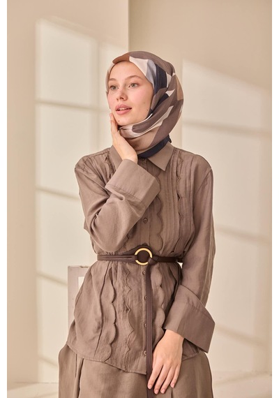 Silk Home Aura Eşarp 140001-02 Lacivert, Vizon, Kahve, Gri