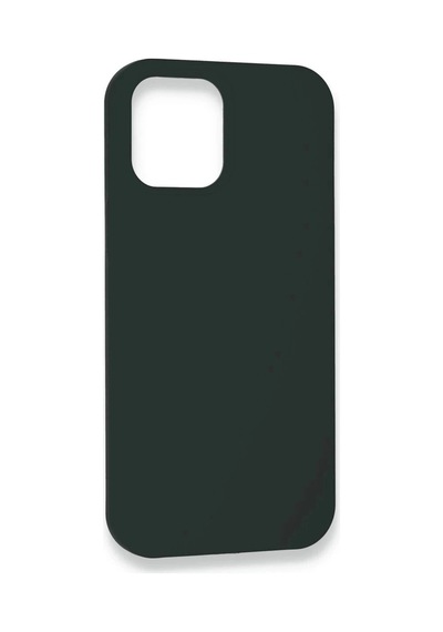 Durukar Apple Uyumlu iPhone 12 Kılıf Lansman Legant Silikon - Koyu Yeşil