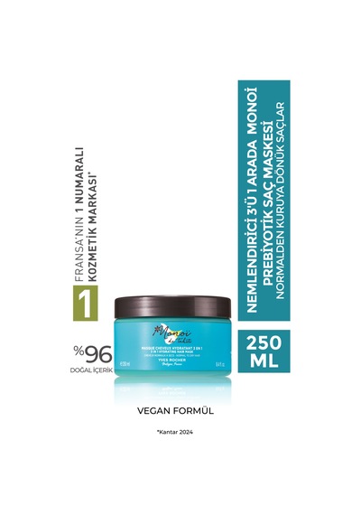 Yves Rocher Nemlendirici 3 Ü 1 Arada Prebiyotik Saç Maske Normalden Kuruya Dönük Saçlar /monoi 250 Ml