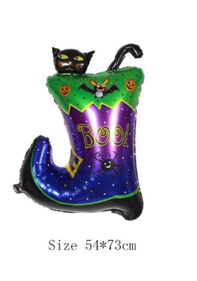 Go İthalat Halloween Çizmeli Kara Kedi Folyo Balon Altın - Siyah