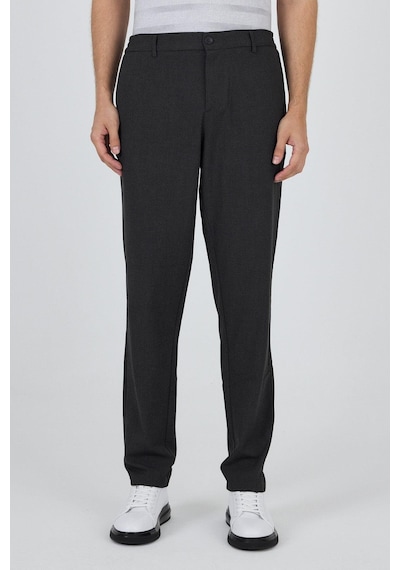 İmza Koyu Antrasit Esnek Yandan Cepli Casual Standart Fit Jogger Pantolon 1003250119 Koyu Antrasit