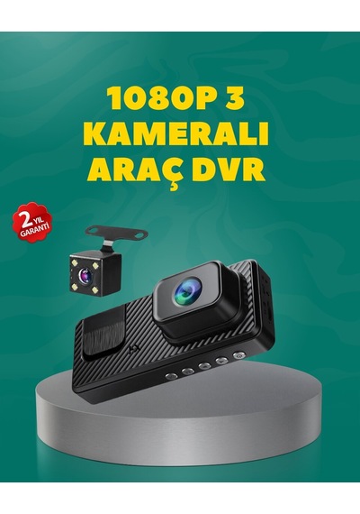 Full Hd 1080p Araç Kamerası Gece Görüşlü Döngü Kayıt Ve Geri Görüş 16675693
