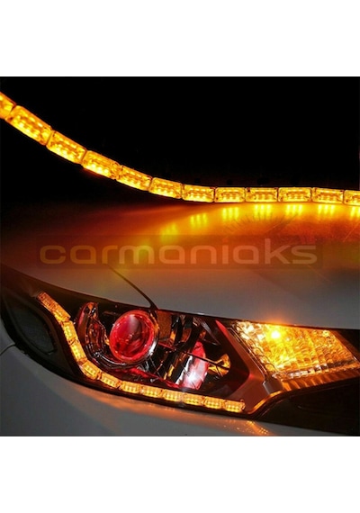 Far İçi Far Üstü Su Geçirmez Kayar Led Sinyalli 16 Led Yapışkanlı