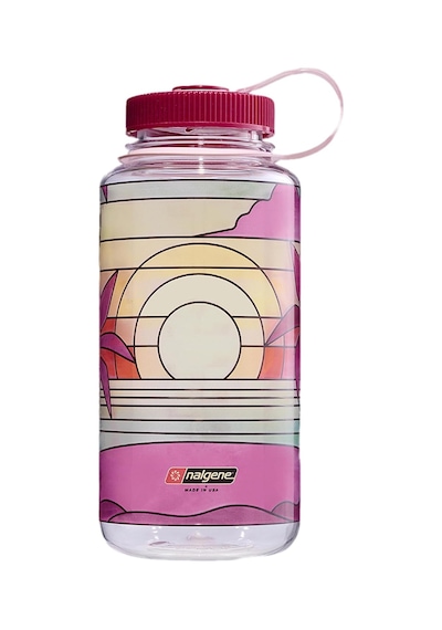 Nalgene Sustain 32 Oz. Geniş Ağızlı Su Şişesi - Şeffaf Vitray Gün Çok Renkli
