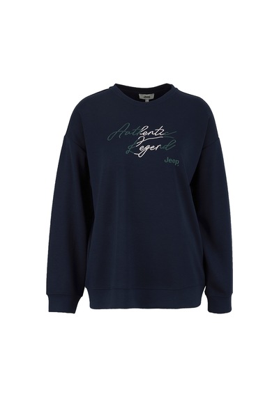 Jeep Lacivert Kadın Bisiklet Yaka Loose Fit Nakışlı Sweatshirt J6wl-swt7036