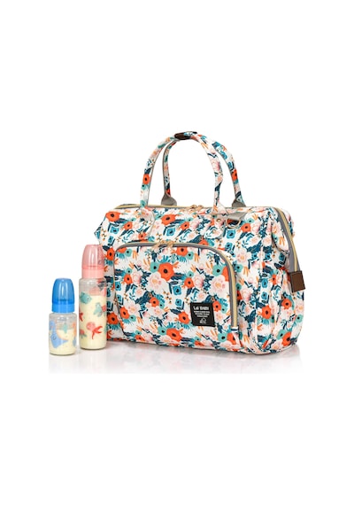 Lal Baby Baggage Bag Flowers Omuz Askılı Anne Bebek Bakım Çantası Çok Renkli