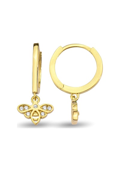 Çgk Çiğdem Gürel Kuyumculuk Arı Halka Altın Küpe Gold