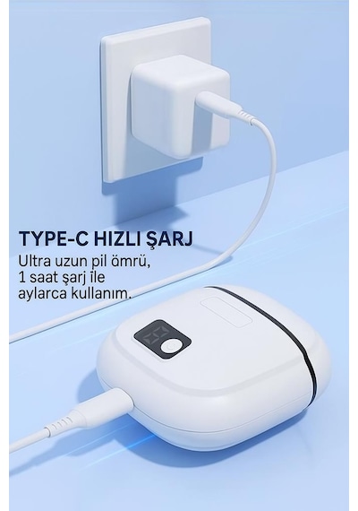 Ofisinn Elektrikli Otomatik Tırnak Makası Bebek - Çocuk ve Yetişkinler İçin Şarj Edilebilir Akıllı Güvenlik Tırnak Makası Pastel Pembe
