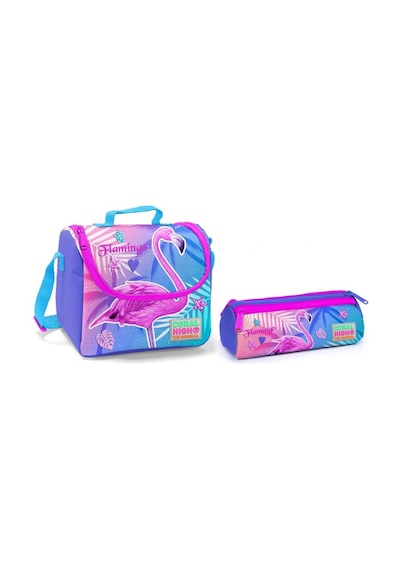 Coral High Pembe Flamingo Kız Çocuk Beslenme Çantası Ve Kalemlik